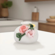 Small Porcelain Pot - Rose Design Porcelain flower vase | decorative vases | small vases for flowers | Porcelain near me | flower vase online | vase for living room